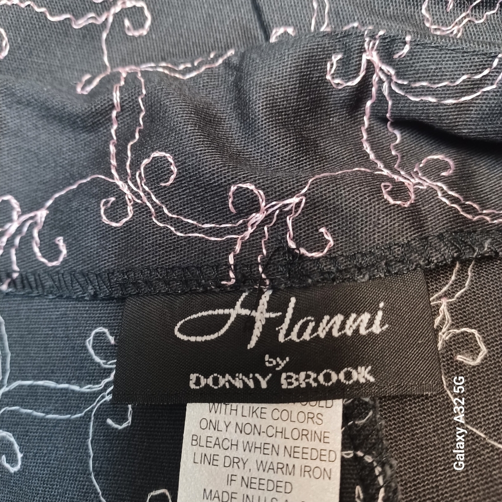 Alanni by Donny  Brook Size 12 Stylish Black Patterned Women's Pants - Picture 2 of 13